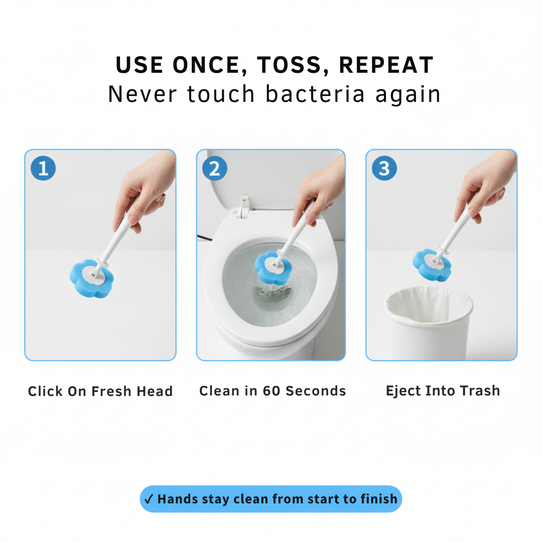 FloraClean™ Disposable Toilet Brush