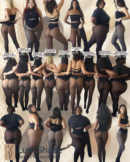 LumiShape™ Medias Translúcidas Figura Más Delgada al Instante